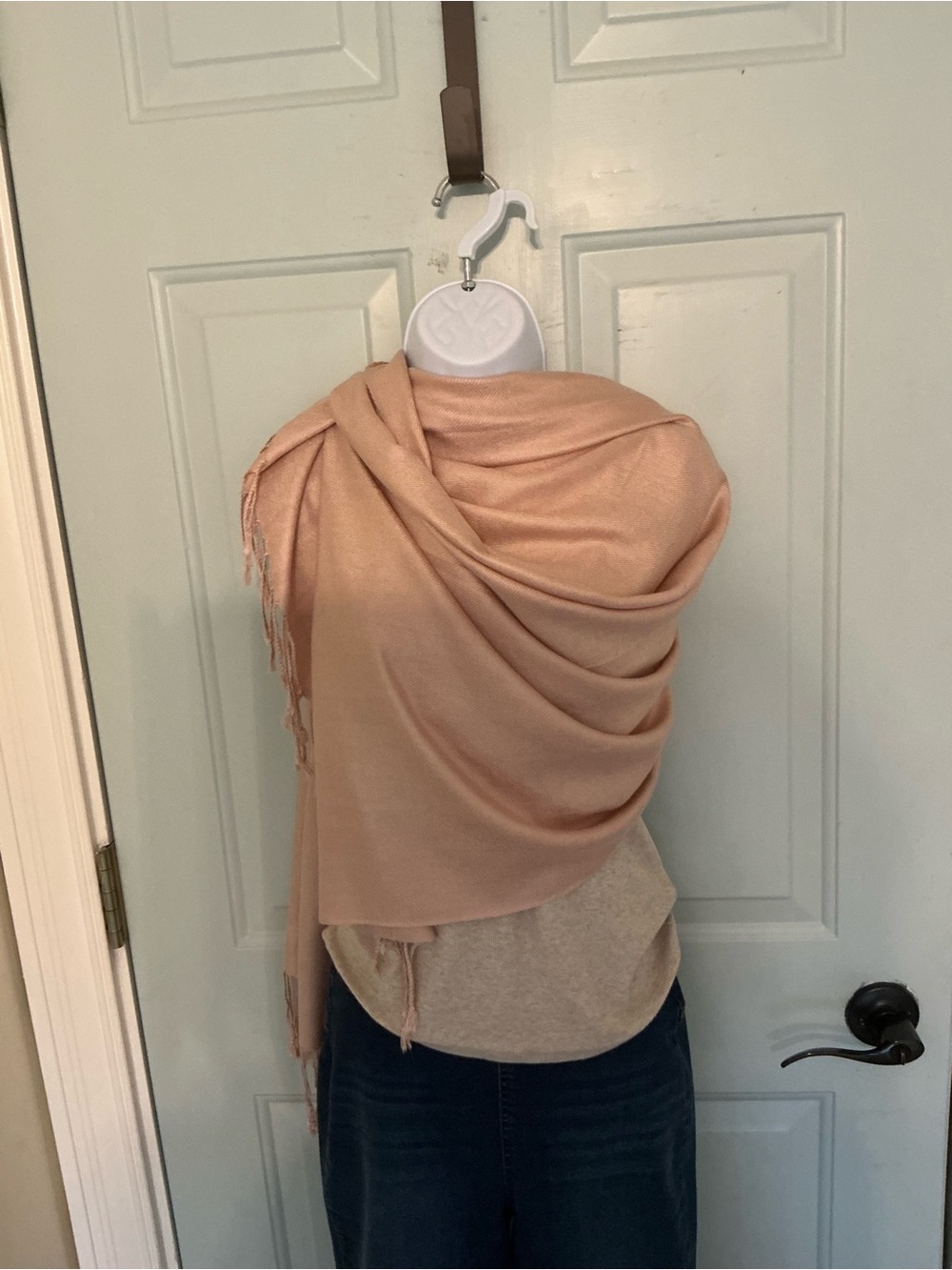 Soft Peach Shawl Wrap for Women
